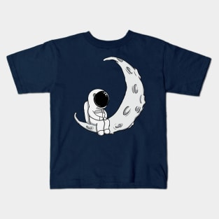 Astronaut Man on the Moon Kids T-Shirt